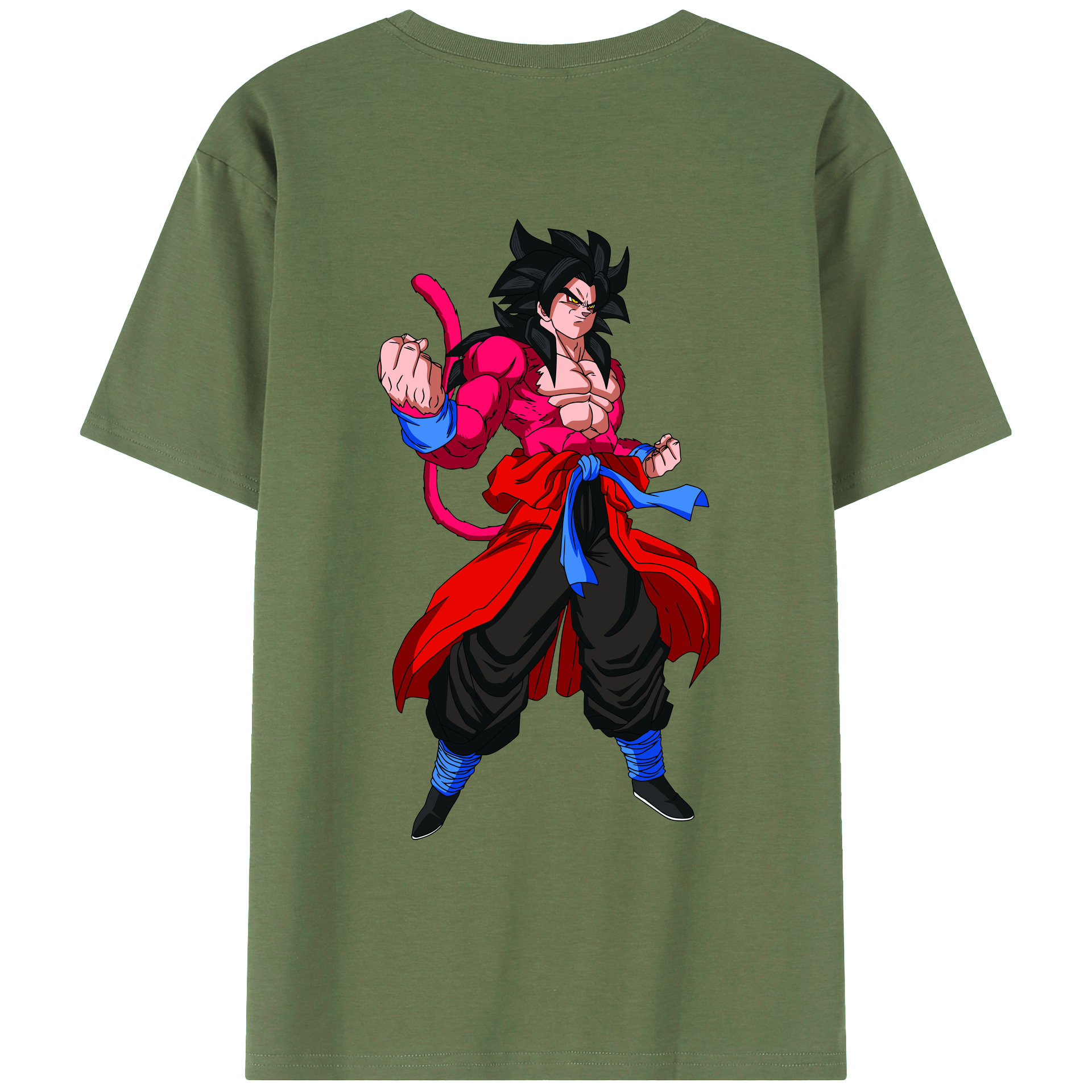 （画像用） ドラゴンボール 孫悟空（そん ごくう）Son Goku カカロット DRAGON BALL Kakarotto 綿100％ メンズ半袖Tシャツ（バックプリント） 通気性